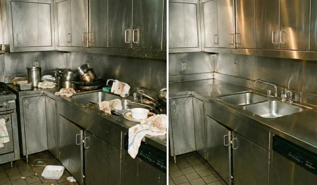 cara merawat kitchen set stainless steel